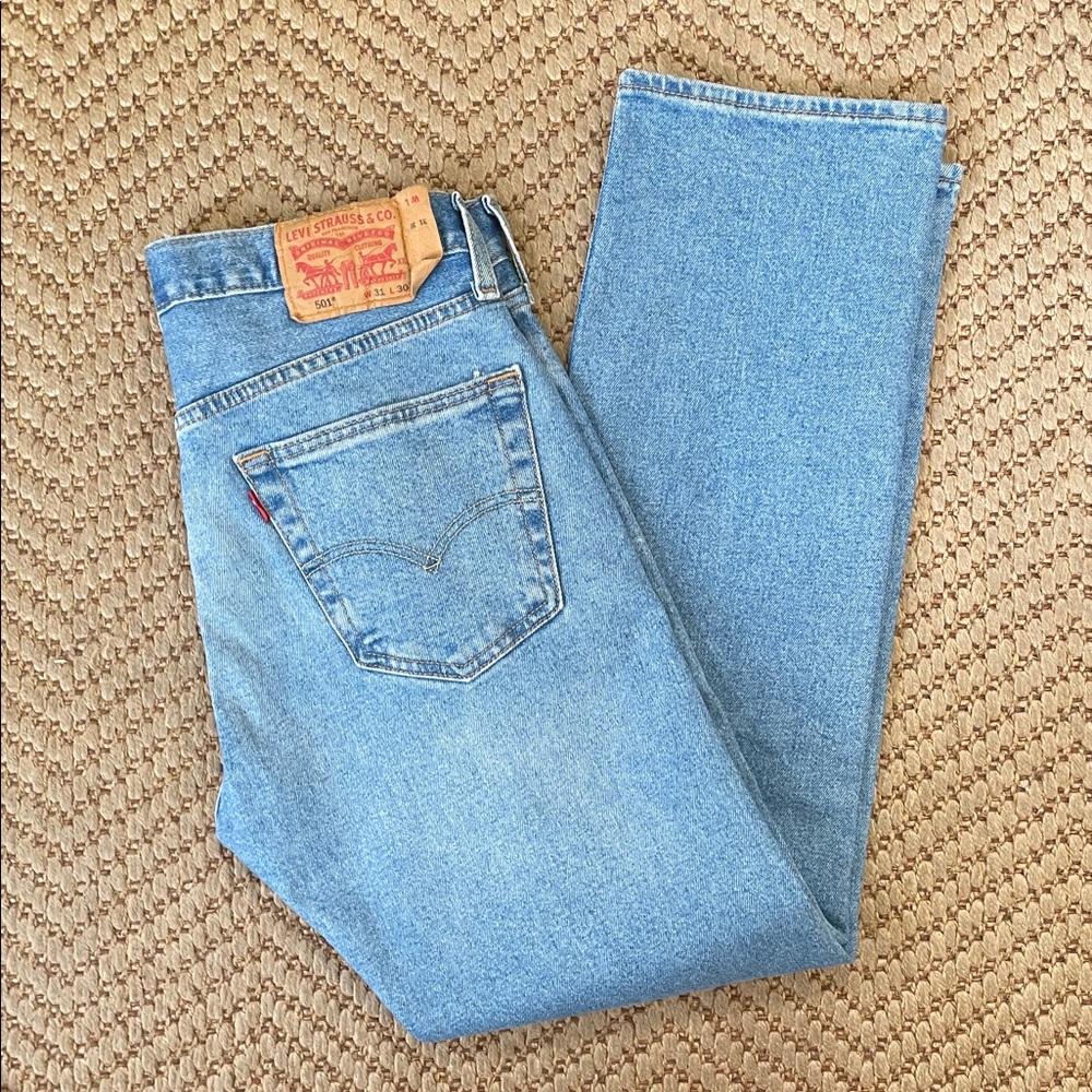 Levi's - 501 Classic Straight Legged Demim Jeans - Blue - 31x30